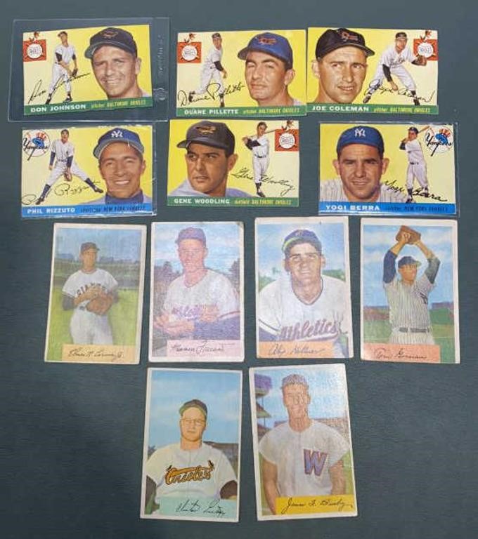 COLLECTION OF VARIOUS 1950'S BASEBALL CARD LOT