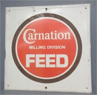 Carnation vintage seed sign. Measures: 29.5" H x