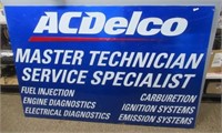 AC Delco metal sign. Measures: 70" W x 46" H.