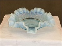 Fenton (Like) Blue Opalescent Hobnail Candy Dish