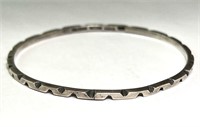 Sterling Taxco Signed Bangle 12 Grams