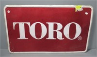 Tin Toro advertising sign. Measures: 18" H x 30"