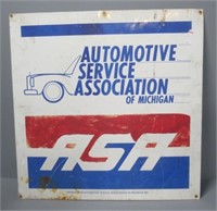 Metal automotive service sign. Measures: 24" H x