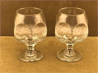 1980’s Libbey Chivalry Stemmed Brandy Glasses