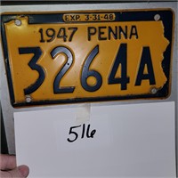 1947 PA License Plate