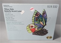 Stain glass Tiffany-style lamp in box.