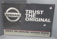 Tin Trust the Original Nisan sign. Measures: 13"