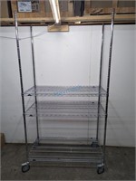 MOBILE 3-TIER CHROME METRO SHELF