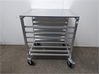 MOBILE 7-SHEET PAN RACK W/ WORK TOP