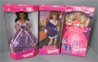 (3) Barbie dolls in boxes includes Fantasy Ball,