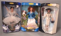 (3) Barbie dolls in boxes includes Lamb, etc.