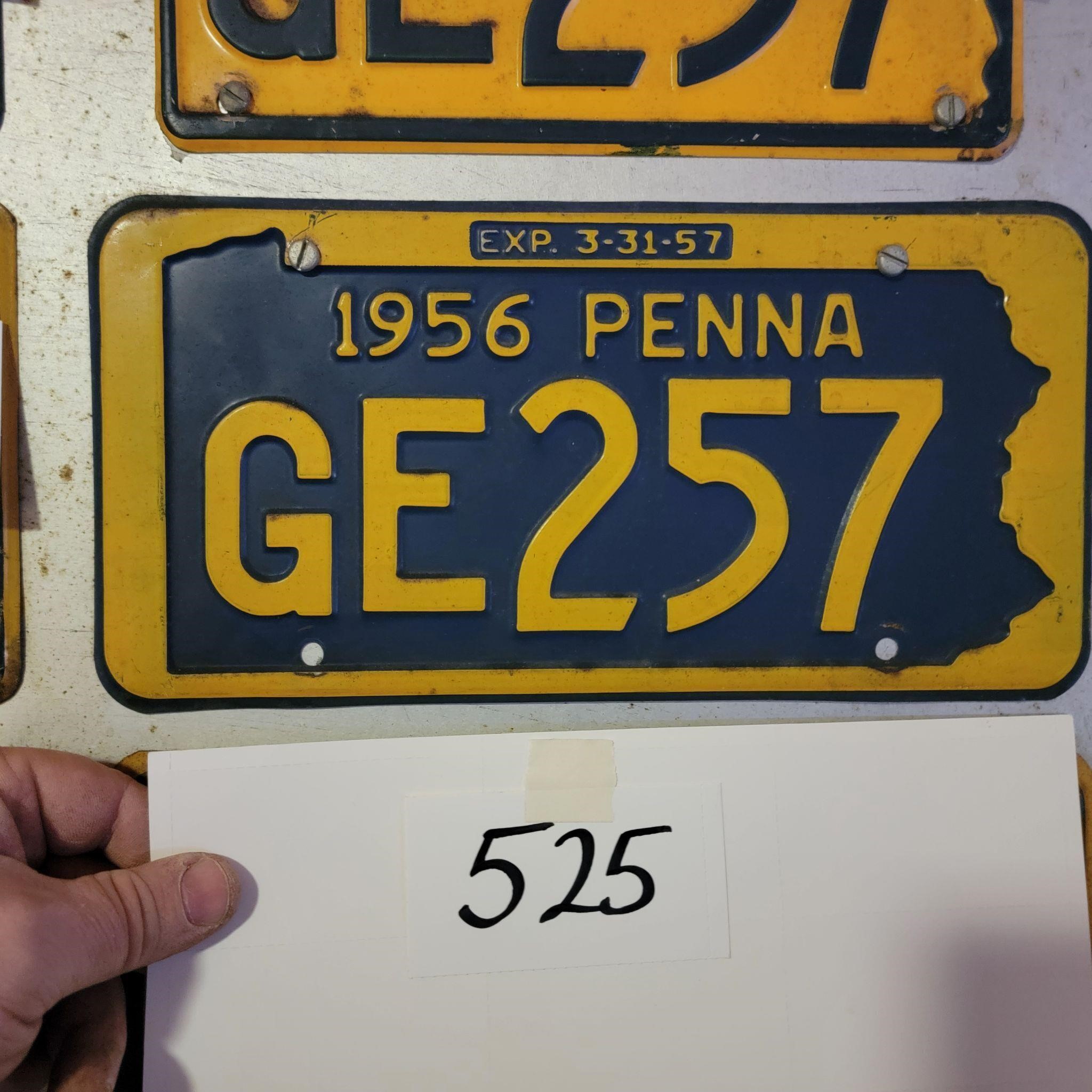 1956 PA License Plate