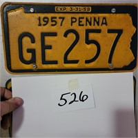 1957 PA License Plate