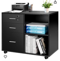 VIVOHOME Mobile File Cabinet with Open Storage