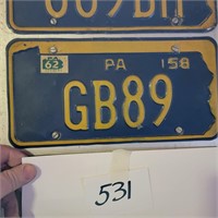 1958 PA License Plate