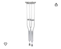 BodyMed Aluminum Crutches, Adult, Medium, 5'