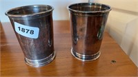 2 silverplate cups