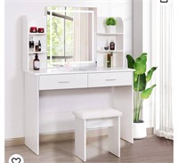 VIVOHOME Makeup Vanity Table Set with 3-Color