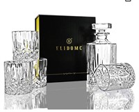 ELIDOMC 5PC Italian Crafted Glass Whiskey