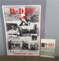 D-Day 50 year poster with book.