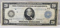 1914 $20 Federal Reserve Note:.