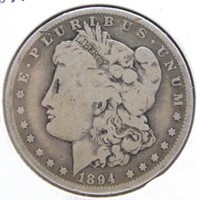 1894-O Morgan Silver Dollar.