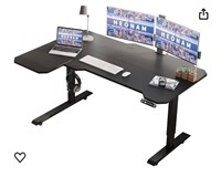 59'' L Shaped Height Adjustable Standing Desk,