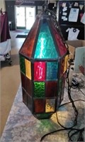 Vintage Handmade Textured Glass Lamp