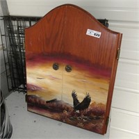 Wall Hanging Dartboard Cabinet