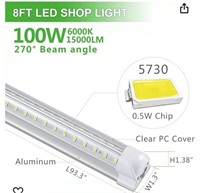 8Pack 96" 8FT LED Shop Light Garage Light