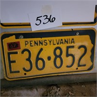 PA License Plate