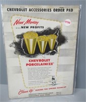 1948 Chevrolet Accessoris Order Pad. June. Rare.