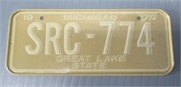 1970 License Plate. Rare.
