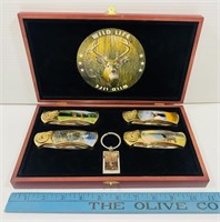 Wildlife Pocket Knife Deer Collection (4 Knives 1