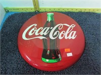 1990 COCA COLA METAL BUTTON SIGN