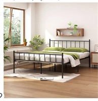 Queen Size Metal Platform Bed Frame with Heavy