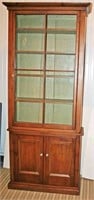 2-Part Country Store Display Cabinet Glass