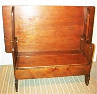 Softwood Pin Top Hutch Table/Bench, Lift Seat,