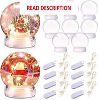 Yahenda 16 Pcs 3.9 Inch Clear Plastic Water Globe