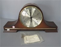 Vintage wood mantle clock by Linden, Made in