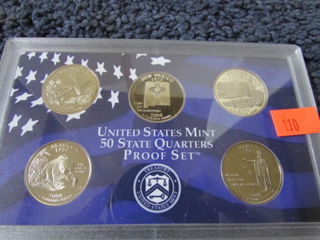 2008 STATE QUARTER PROOF COINS