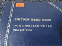 LINCOLN HEAD CENT BOOK & COINS