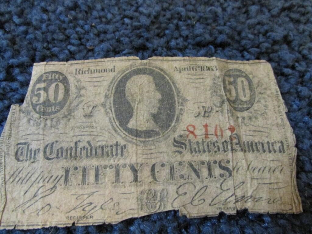 50 CENT CONFEDERATE FRACTIONAL NOTE