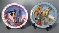 (2) Disney plates, includes Lady and the Tramp