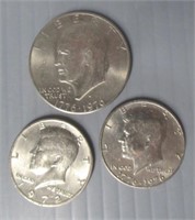 Eisenhower dollar, and (2) Kennedy half dollars,