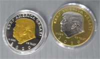 (2) Trump coins, good condition.