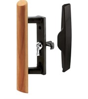 Prime-Line Sliding Glass Door Wood Handle Set Blac