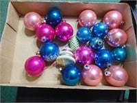 Flat of Shiney Brite & Made in USA Ornaments