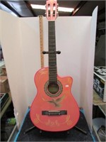 PINK GUITAR & STAND