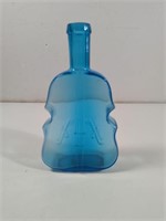 Vintage Light Blue Glass Cello Bottle